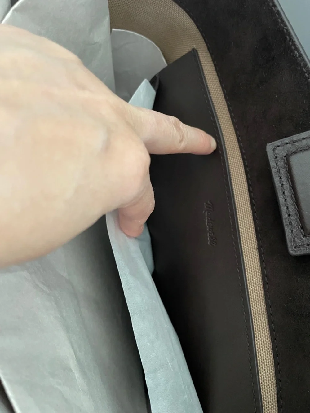 Madewell Suede Shoulder Tote - Picture 5 of 8